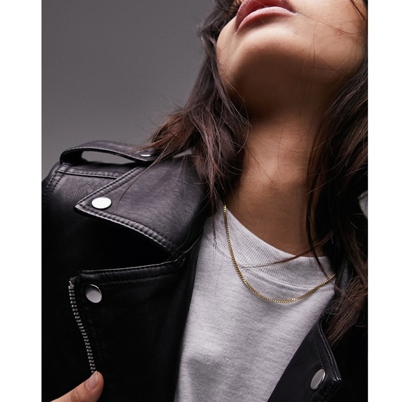 NWOT - TOPSHOP -  FAUX LEATHER JACKET - Picture 6 of 8